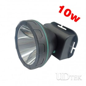 10W plastic chargerable headlamp LED waterproof  Lithium battery miner's lamp UD09010